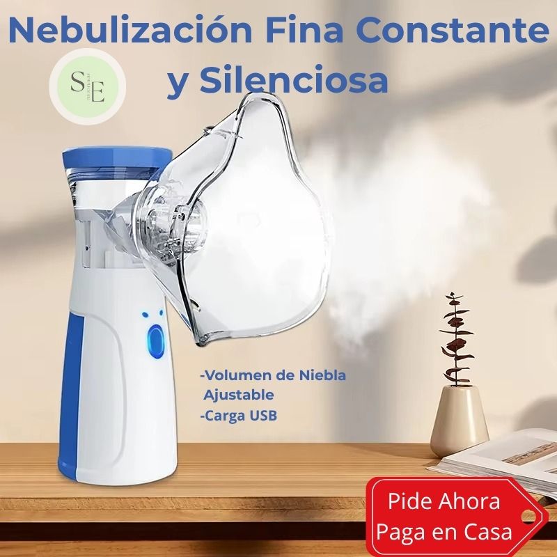 NEBULIZADOR PARA NIÑOS Y ADULTOS, silencioso y portátil.