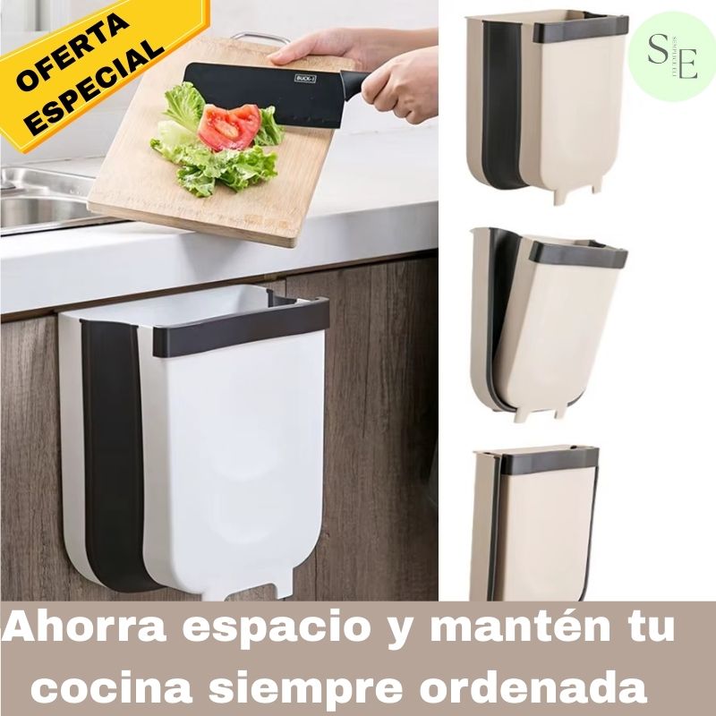 BASURERO PLEGABLE. Se pliega en segundos, Gana Espacio Libre en tu Cocina desde el primer uso.