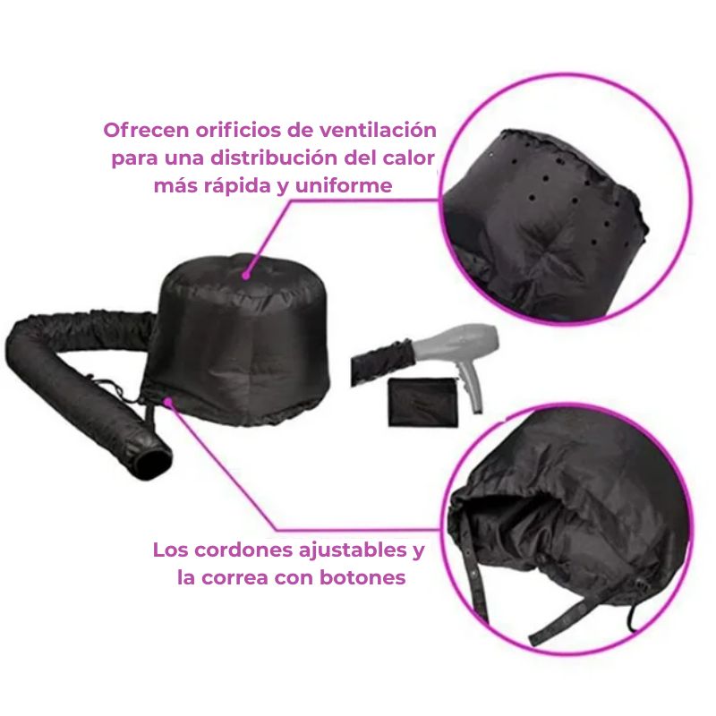 GORRO TÉRMICO SECADOR , Seca y Nutre tu Cabello