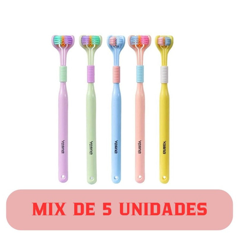 CEPILLO DE DIENTES 3D DE TRES CARAS