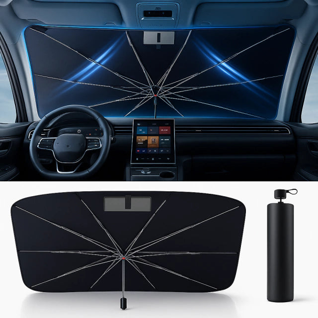 Parasol Retráctil Premium para Autos-Protección total contra el calor y los rayos UV