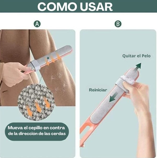 CEPILLO ELECTROSTATICO PARA QUITAR  PELOS Y PELUSAS DE MASCOTAS