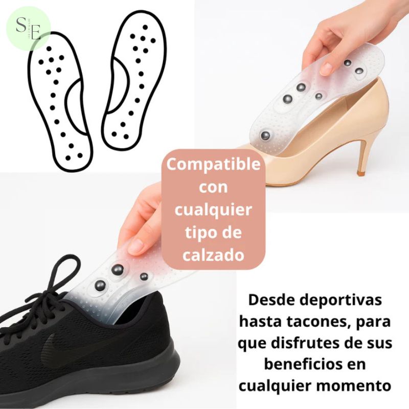 PLANTILLAS MAGNÉTICAS -ALIVIO DEL DOLOR- PIES DESCANSADOS TODO EL DÍA