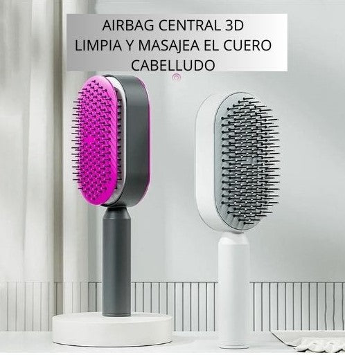 CLEANY BRUSH, CEPILLO AUTO LIMPIANTE PARA EL CABELLO Y PORTA CEPILLO