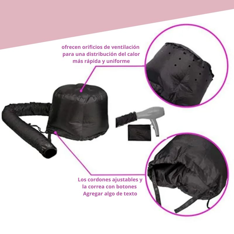 GORRO TÉRMICO SECADOR , Seca y Nutre tu Cabello