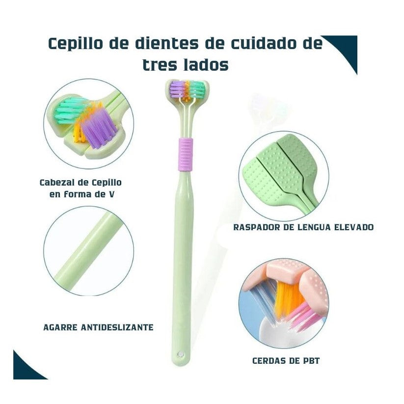 CEPILLO DE DIENTES 3D DE TRES CARAS