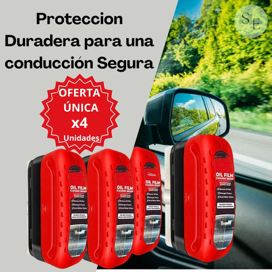 CEPILLO LIMPIADOR DE PELÍCULA DE ACEITE PARA PARABRISAS-Solución eficaz para un manejo seguro
