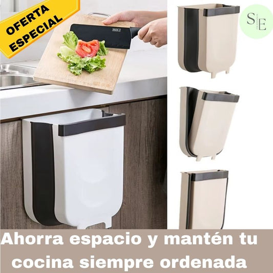 BASURERO PLEGABLE. Se pliega en segundos, Gana Espacio Libre en tu Cocina desde el primer uso.