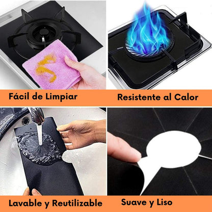 🔥FORROS ANTIGRASA PARA COCINA- Ahorra tiempo de limpieza cada vez que cocinas-Set 4 Unidades
