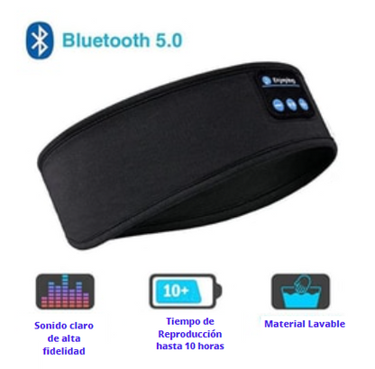 CINTILLO CON AURICULARES BLUETOOTH PARA EL DEPORTE Y EL SUEÑO