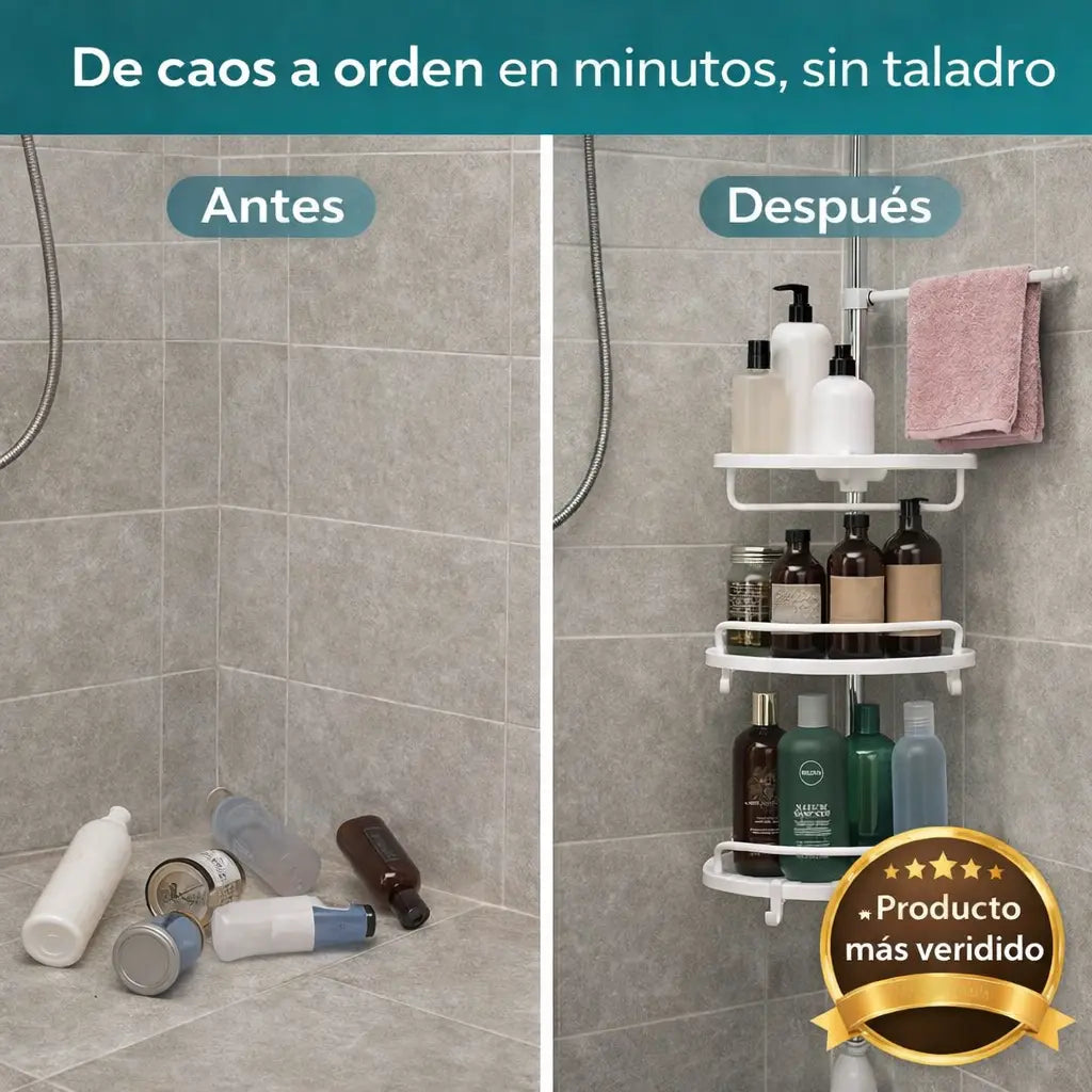 AquaSpace™ Tu ducha ordenada desde hoy sin tocar paredes