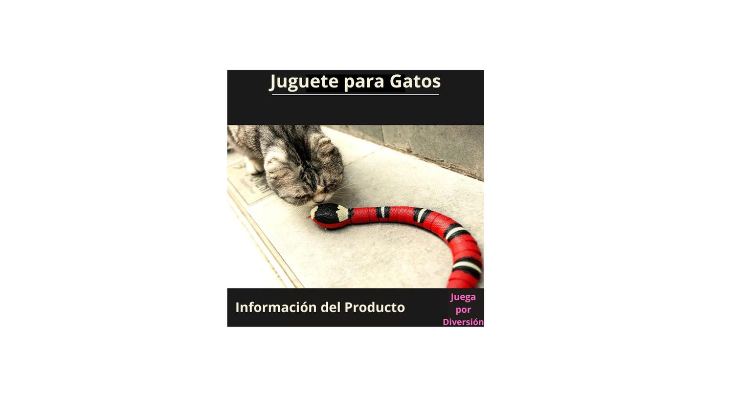 SERPIENTE INTERACTIVA ELECTRÓNICA  PARA GATOS