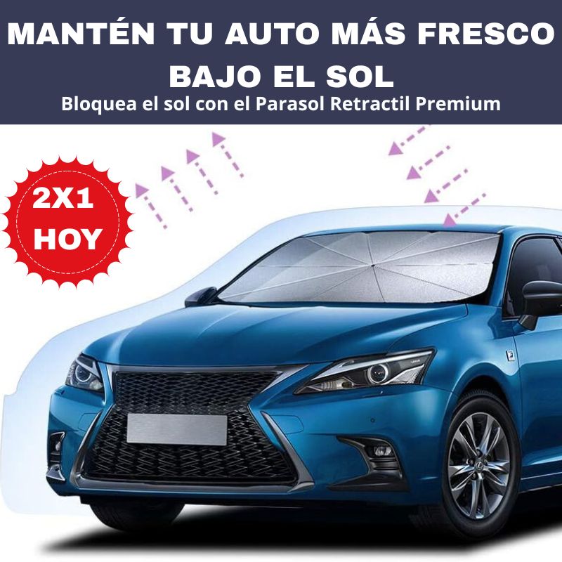 Parasol Retráctil Premium para Autos-Protección total contra el calor y los rayos UV
