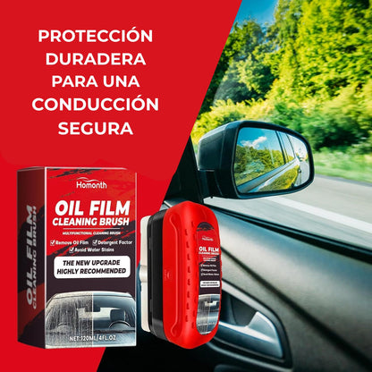 CEPILLO LIMPIADOR DE PELÍCULA DE ACEITE PARA PARABRISAS-Solución eficaz para un manejo seguro