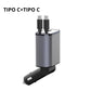 CARGADOR RAPIDO PARA AUTO RETRACTIL PARA IPHONE Y TIPO C