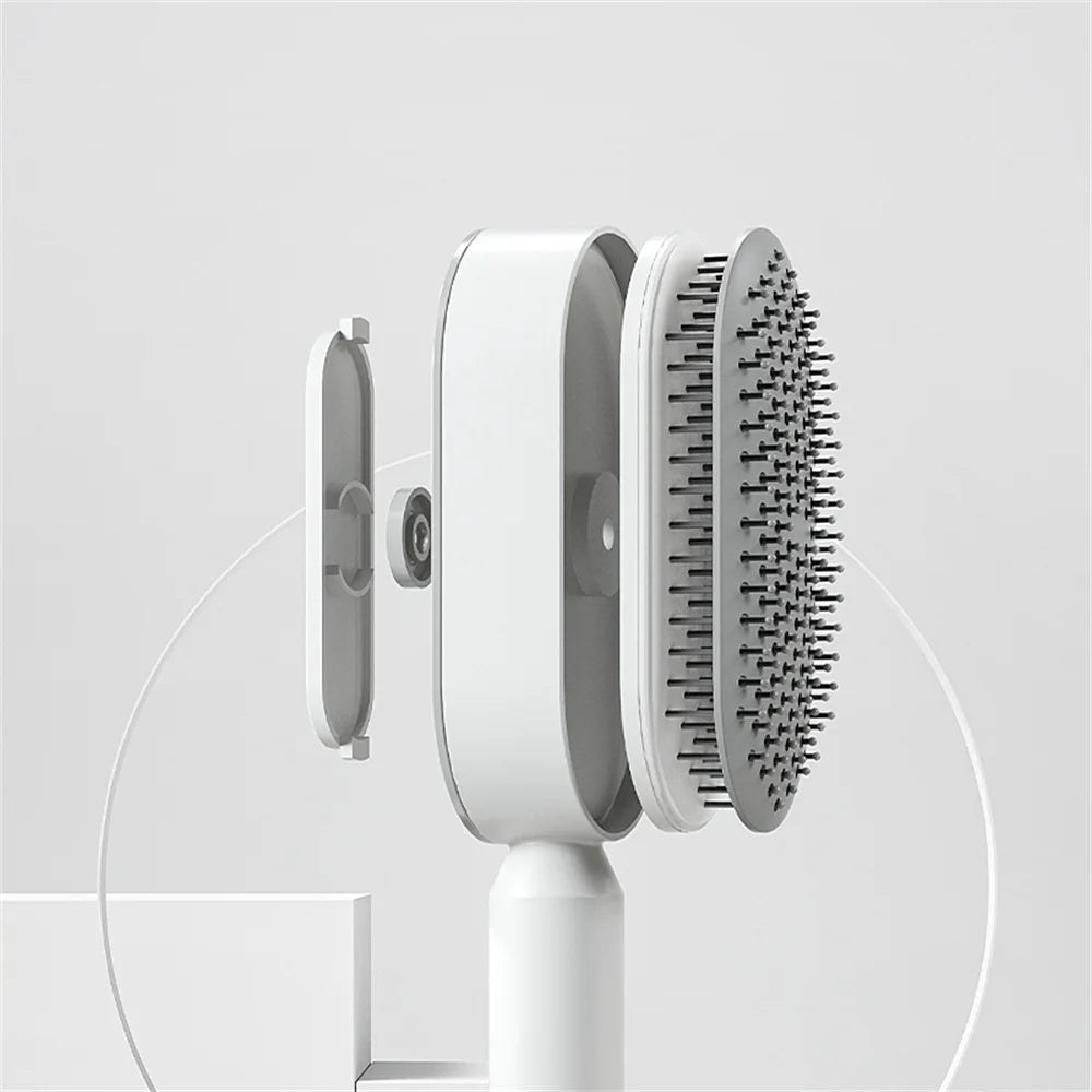 CLEANY BRUSH, CEPILLO AUTO LIMPIANTE PARA EL CABELLO Y PORTA CEPILLO