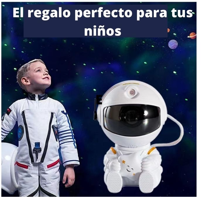 PROYECTOR DE ESTRELLAS DE ASTRONAUTA, LÁMPARA LED DE LUZ NOCTURNA CON CIELO ESTRELLADO